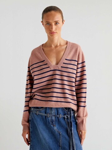 Scalpers Sweater 'Joy Square' in Brown: front
