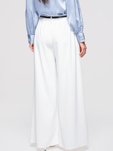 Ombre Wide Leg Bukser i hvid