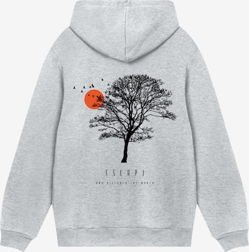 F4NT4STIC Sweater 'Escape Discover the World Tree Birds' in Grey: front
