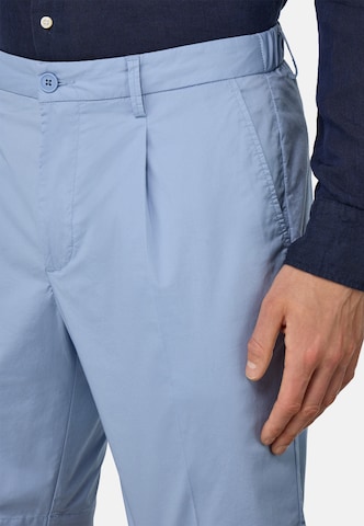 Boggi Milano Regular Trousers with creases in Blue