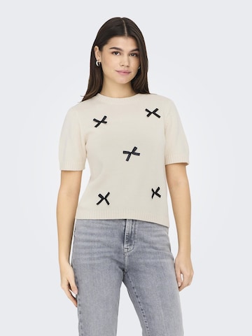 JDY - Jersey 'JDYBow' en beige: frente