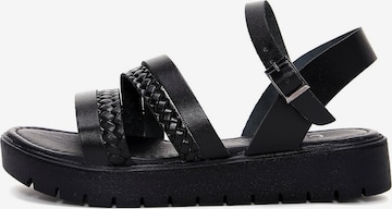 Sandalo con cinturino di Derimod in nero: frontale