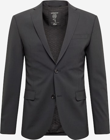 s.Oliver BLACK LABEL Slim fit Suit Jacket in Black: front