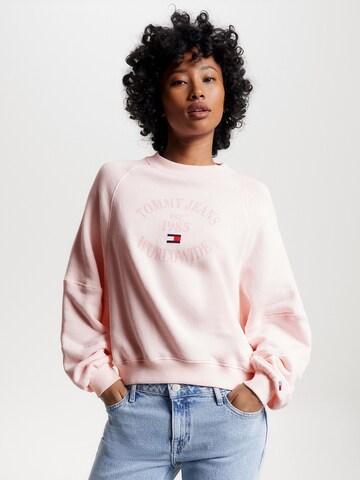 Tommy Jeans Sweatshirt in Pink: predná strana