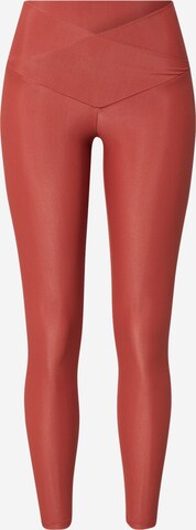 Skinny Pantaloni sportivi di Onzie in rosso: frontale