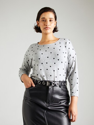 ONLY Carmakoma Μπλουζάκι 'CARAlba' σε γκρι: μπροστά