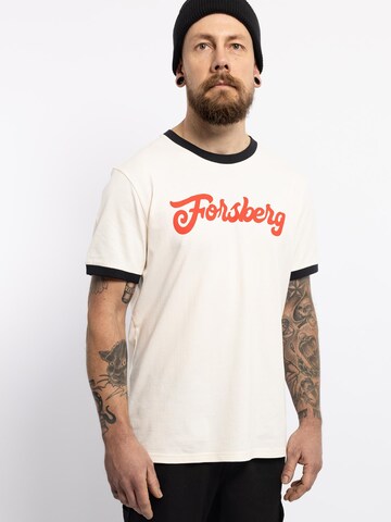 FORSBERG Shirt 'mit Vintage Logo' in Beige