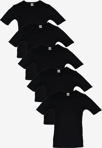 Maxte Undershirt 'BASIC MAX T-Shirt Men 5er Pack' in Black: front