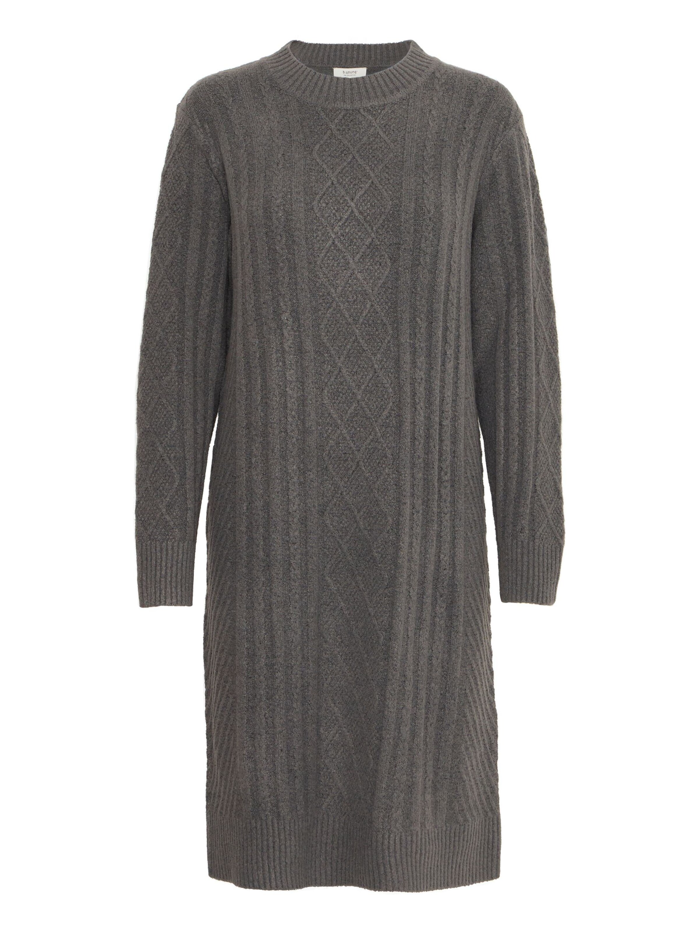 b.young Gebreide jurk 'Medi' in Grijs: voorkant
