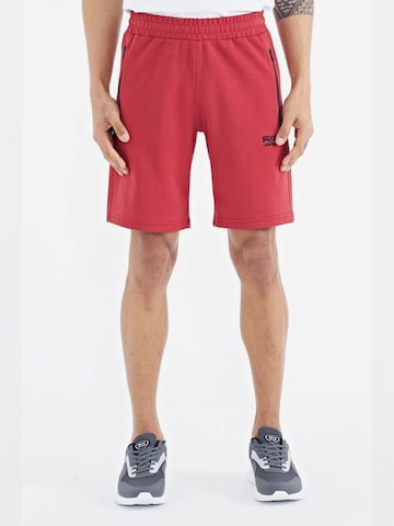 Pantalon Tommy Life en rouge : devant