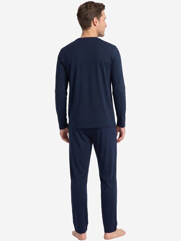 Hanro Pyjama lang 'Night & Day'‌‌‌‌‌‌‌‌‌ in Blau