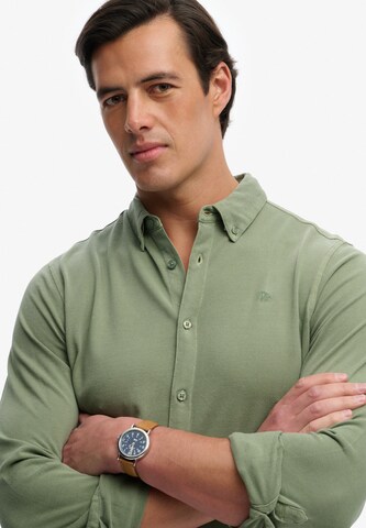 Fit confort Chemise 'Vintage Destroy' Superdry & Co en vert