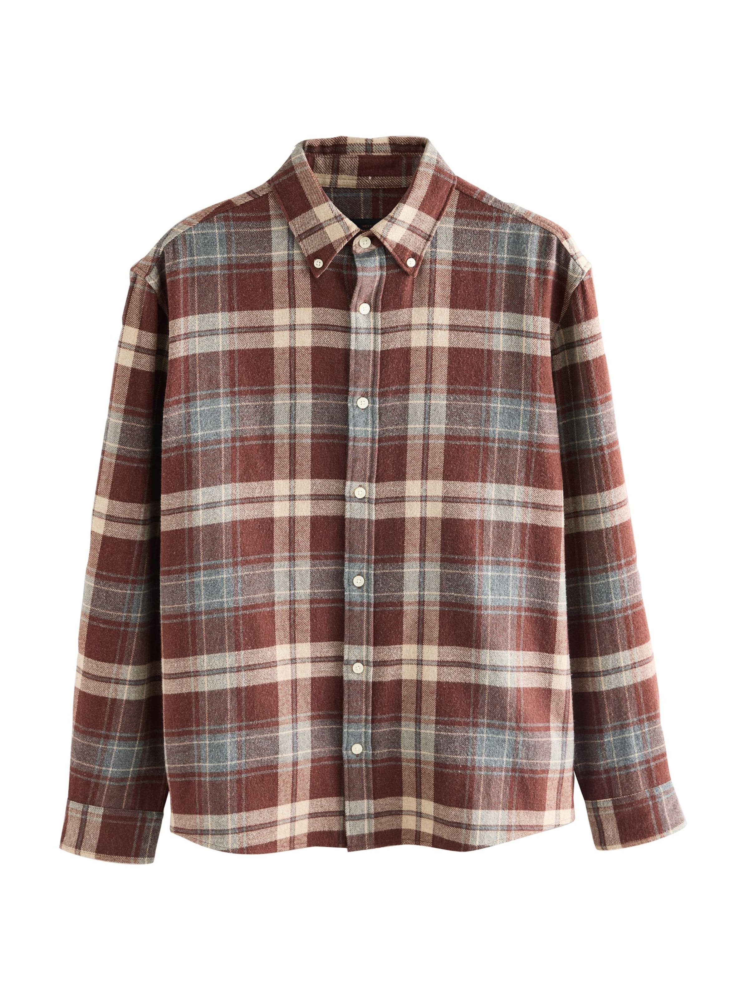 Next Chemise en beige / chocolat / gris, Vue avec produit