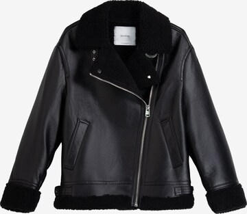 Bershka Winter jacket in Black: front