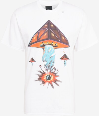 HUF T-Shirt 'DOOMSDAY' en bleu clair / jaune / orange / homard / blanc, Vue avec produit