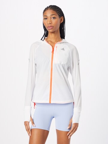 ADIDAS PERFORMANCE Athletic Jacket 'Fast ' in White: front
