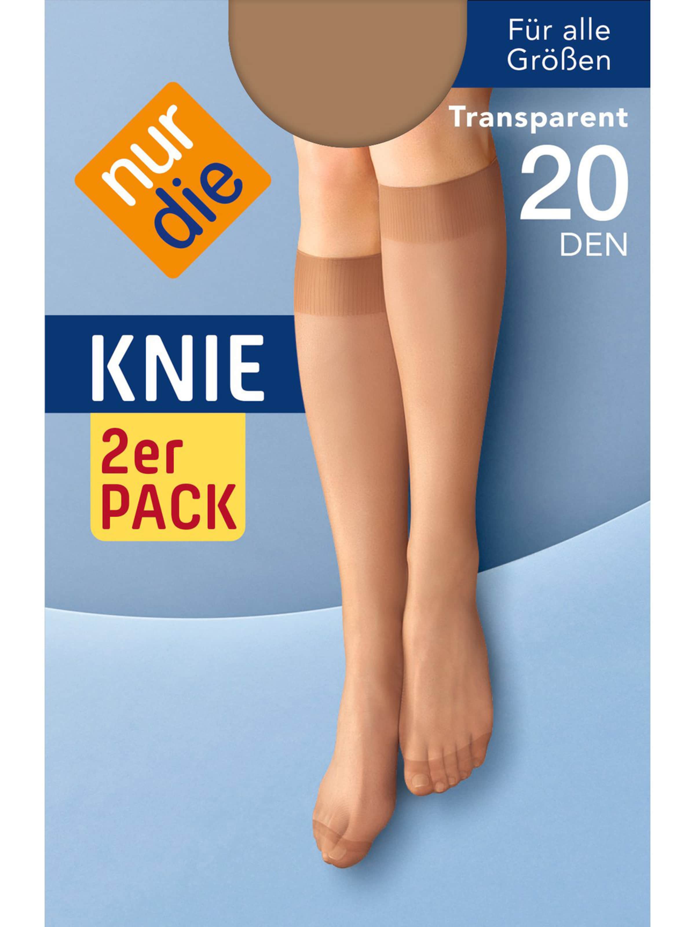 Frauen Wäsche Nur Die Kniestrümpfe ' 2er-Pack 20 DEN ' in Nude - XB85955