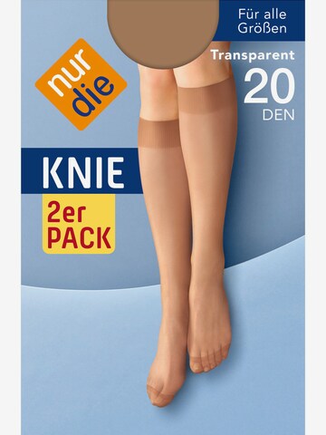 Nur Die Knee High Socks ' 2er-Pack 20 DEN ' in Bronze