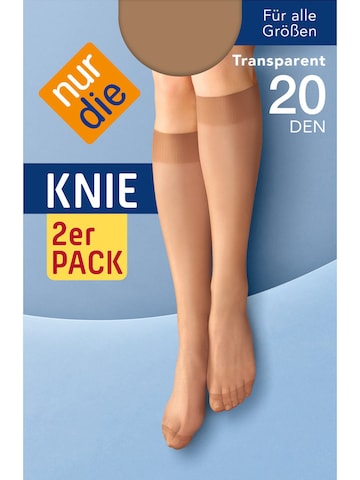 Nur Die Kniekousen ' 2er-Pack 20 DEN ' in Bruin