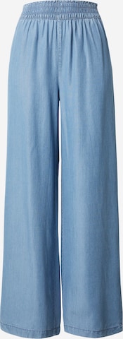 VILAWide Leg/ Široke nogavice Hlače 'VIGIVANI' - plava boja: prednji dio