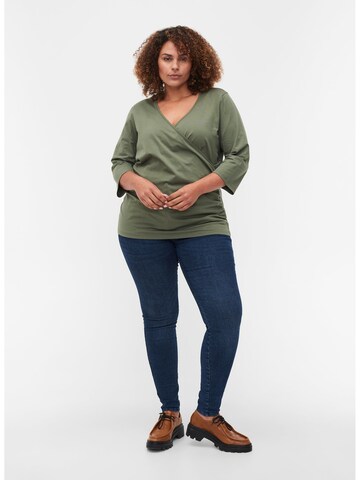 Camicia da donna 'Eagnes' di Zizzi in verde