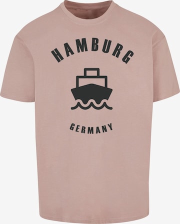 Merchcode T-Shirt 'Hamburg' in Pink: predná strana