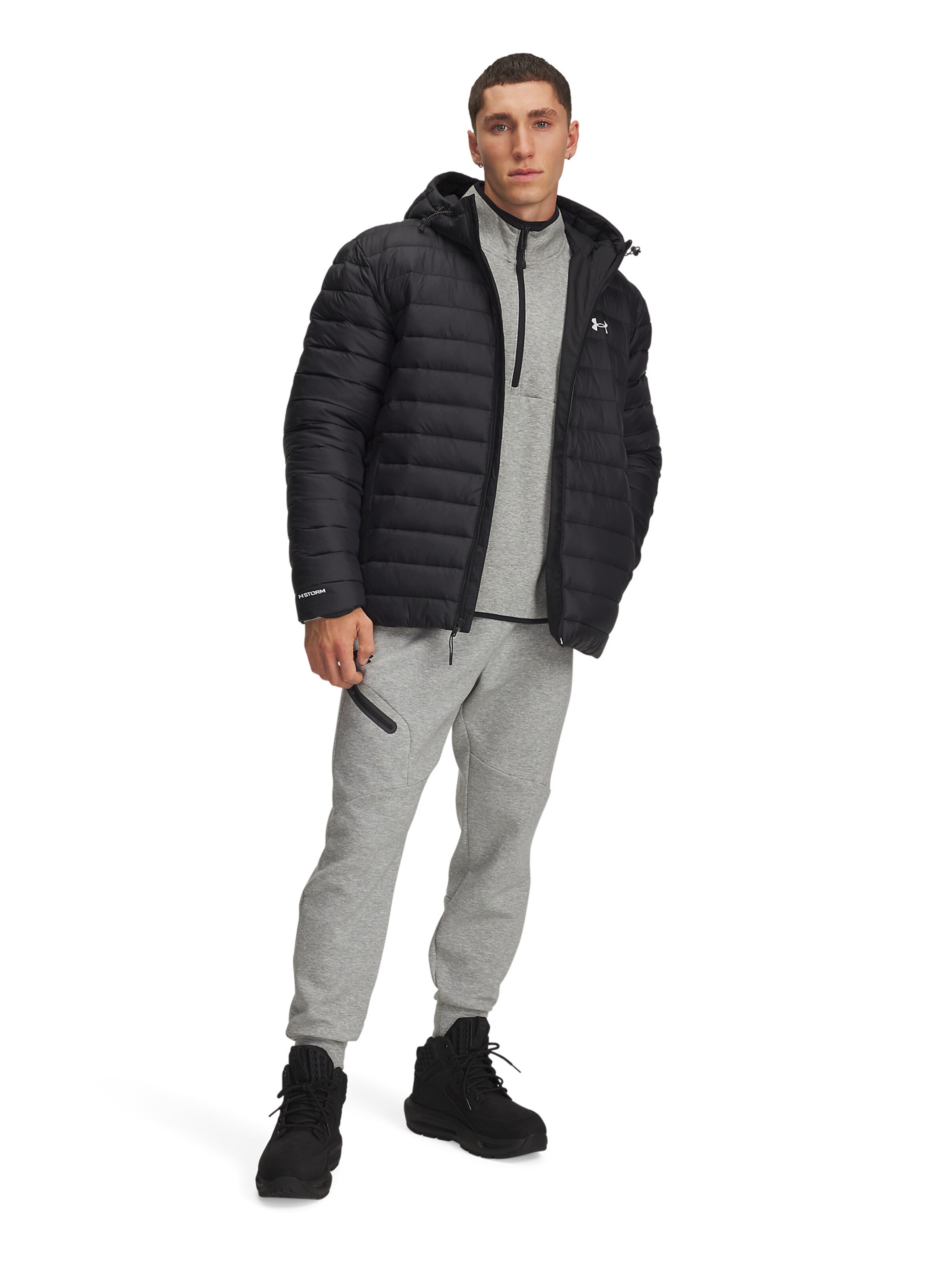 UNDER ARMOUR Athletic Jacket in Black
