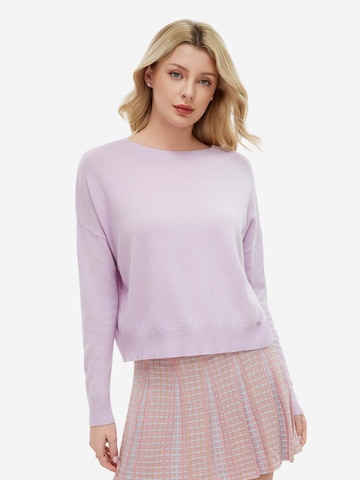 BELLEMERE NEW YORK Sweater 'Cashmere Boat Neck Sweater' in Pink: front
