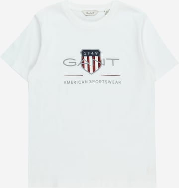 T-Shirt GANT en blanc : devant