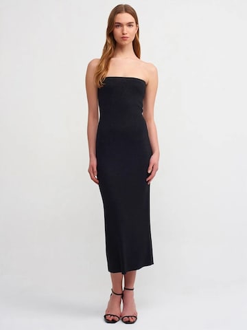 Robes en maille Dilvin en noir : devant