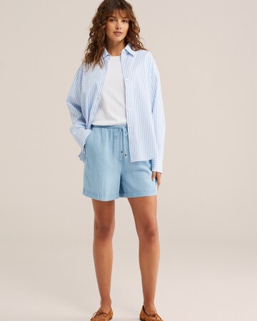 mėlyna WE Fashion Standartinis Džinsai