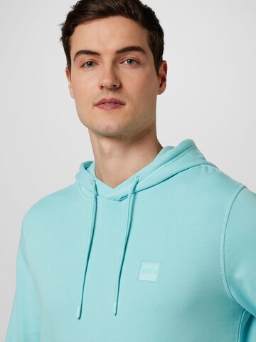 BOSS Orange Sweatshirt 'Wetalk' in Blau