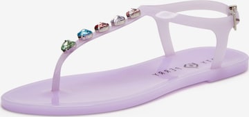 Katy Perry T-Bar Sandals 'THE GELI STUD' in Purple: front