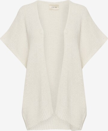 Cream Knit cardigan 'Eman' in White: front