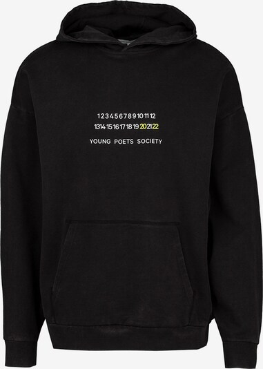 Bluză de molton 'Countdown Danis' Young Poets Society pe galben / negru / alb, Vizualizare produs