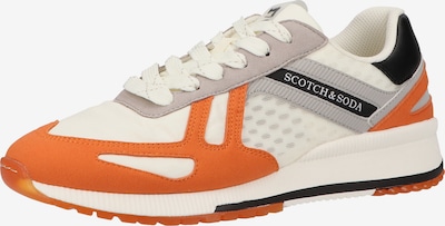 SCOTCH & SODA Tenisky 'VIVEX' - šedá / tmavě oranžová / černá / přírodní bílá, Produkt