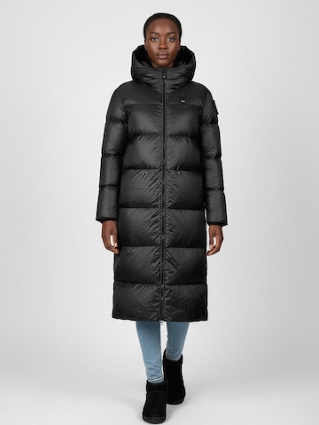 Blauer Wintermantel 'Celia' in Zwart: voorkant