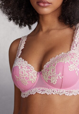 INTIMISSIMI Balconette Bra 'Pretty Flowers Sofia' in Pink