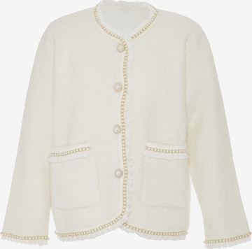 ALARY Knit Cardigan in White: front