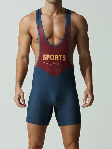 TAUWELL Athletic Underwear 'Fitness Wrestling' in Blue: front