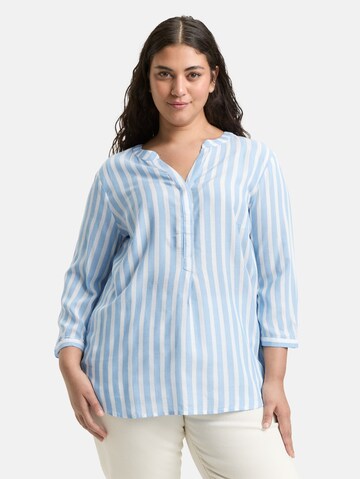 Camicia da donna di Tom Tailor Women + in blu: frontale