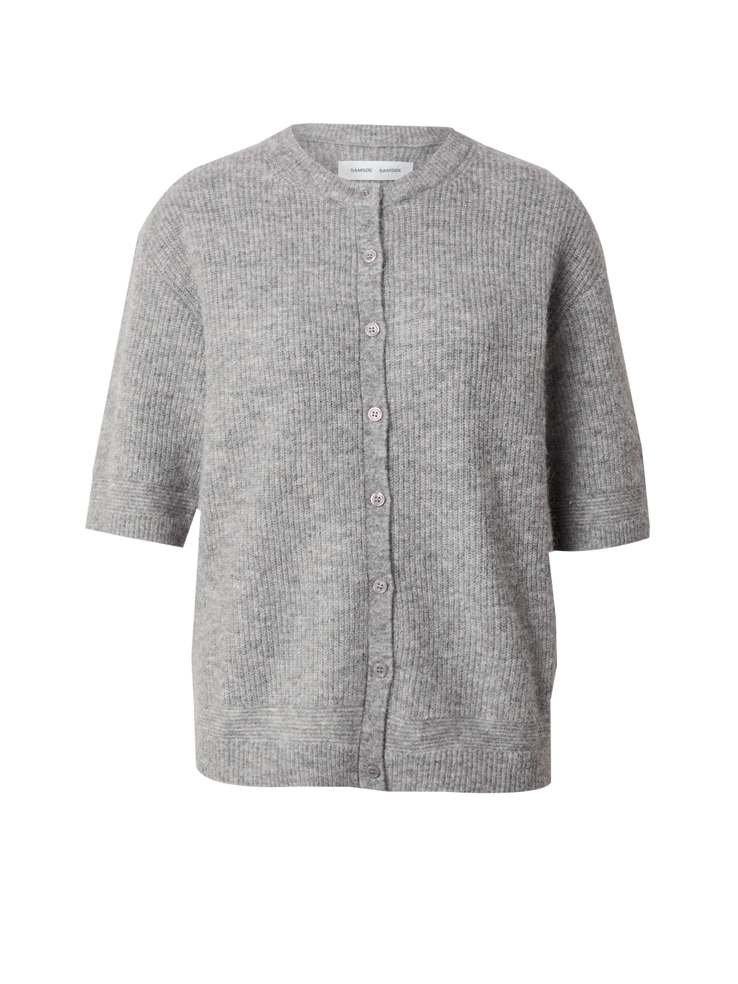 Samsøe Samsøe Knit Cardigan 'Anoura' in Grey: front