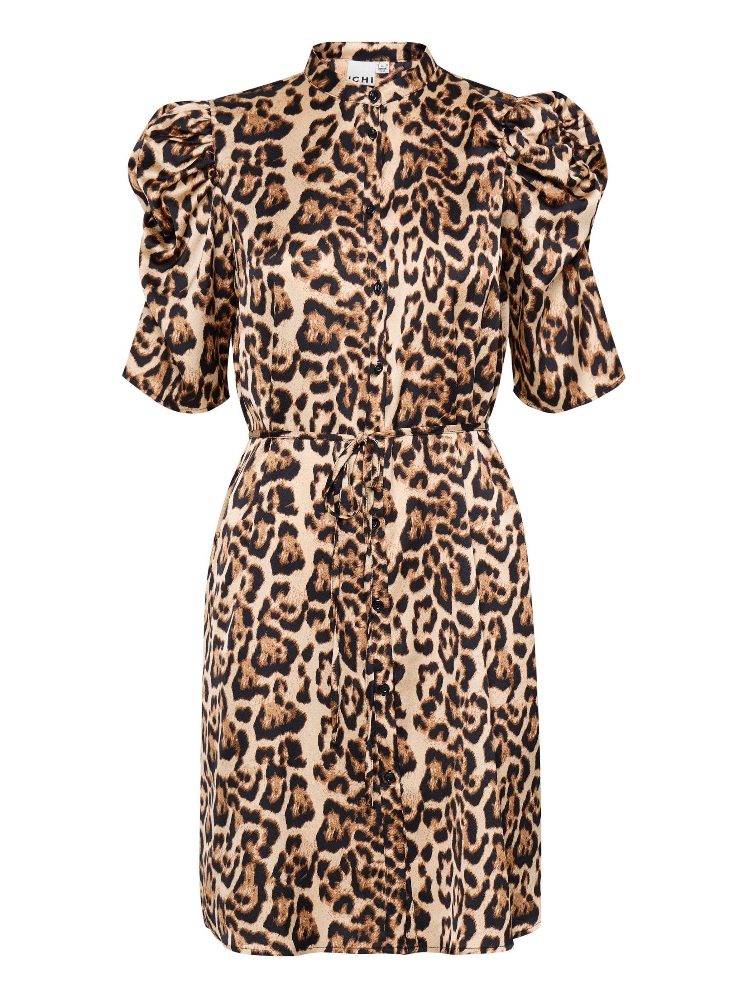 Robe-chemise 'Nina' ICHI en marron : devant