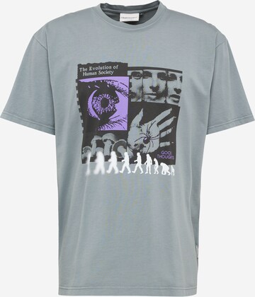 T-Shirt 'Evolution' Cleptomanicx en gris : devant