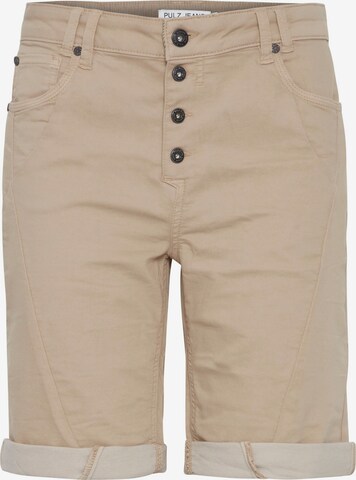 PULZ Jeans Regular Pants 'Rosita' in Beige: front