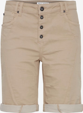 PULZ Jeans Regular Pants 'Rosita' in Beige: front