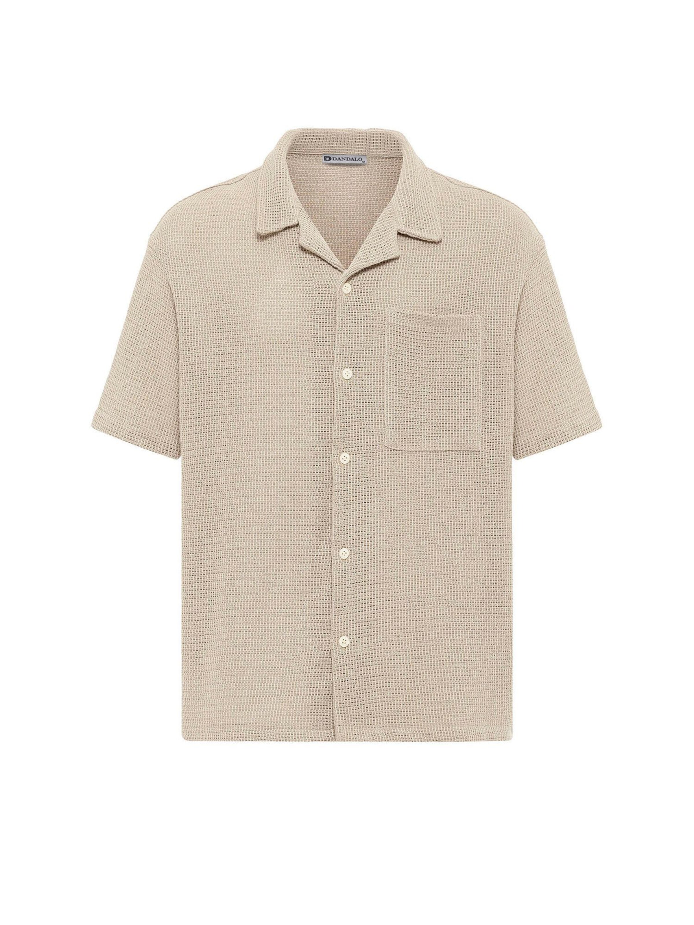 Dandalo Comfort Fit Hemd in Beige: Vorderseite