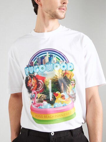 HUGO Tričko 'Duwood' - Biela