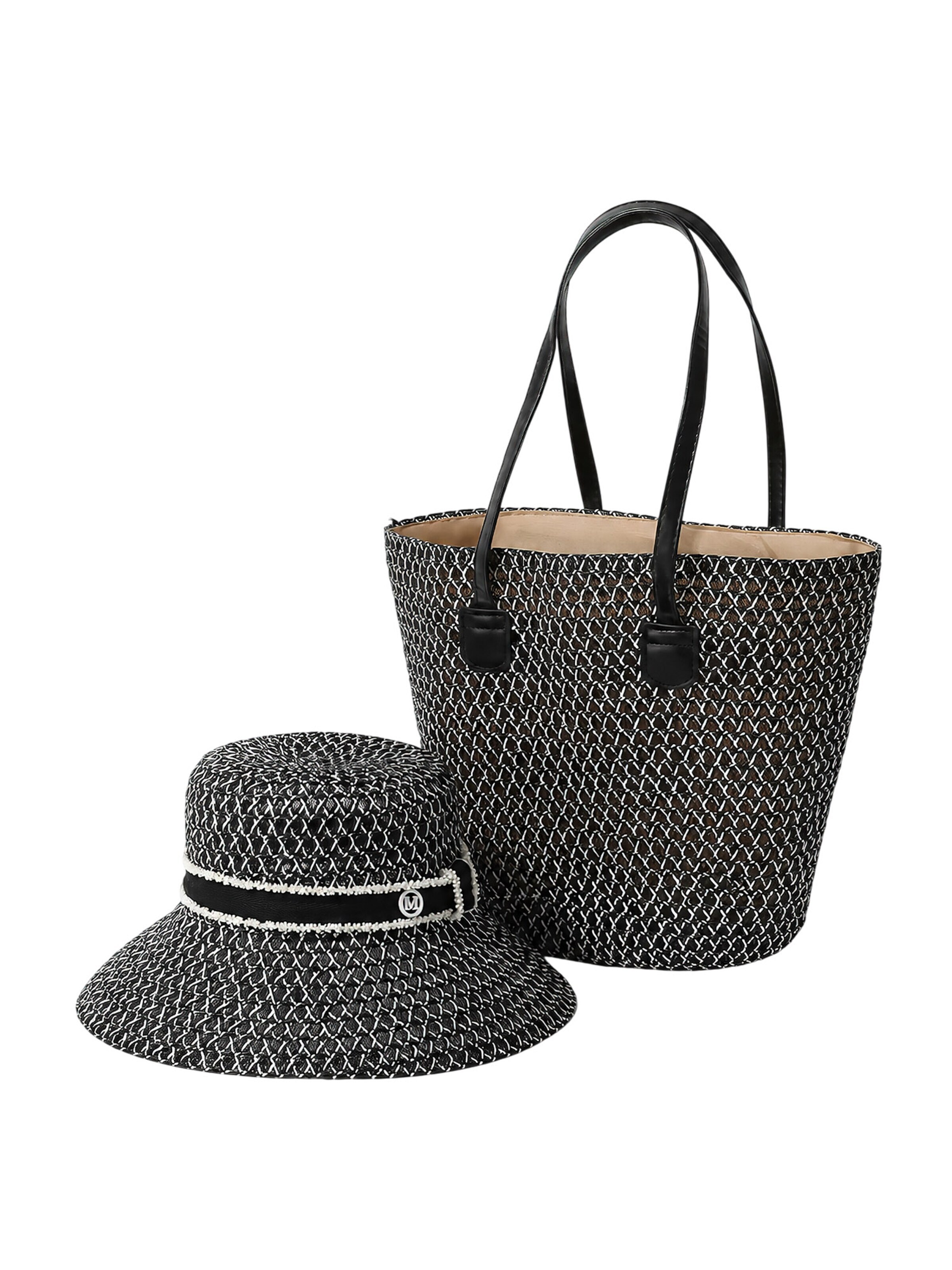 Magicshe Shopper 'Fischerhut und Tote Bag Set'‌‌‌‌‌‌‌‌‌‌ in One Size in schwarz, Produktansicht