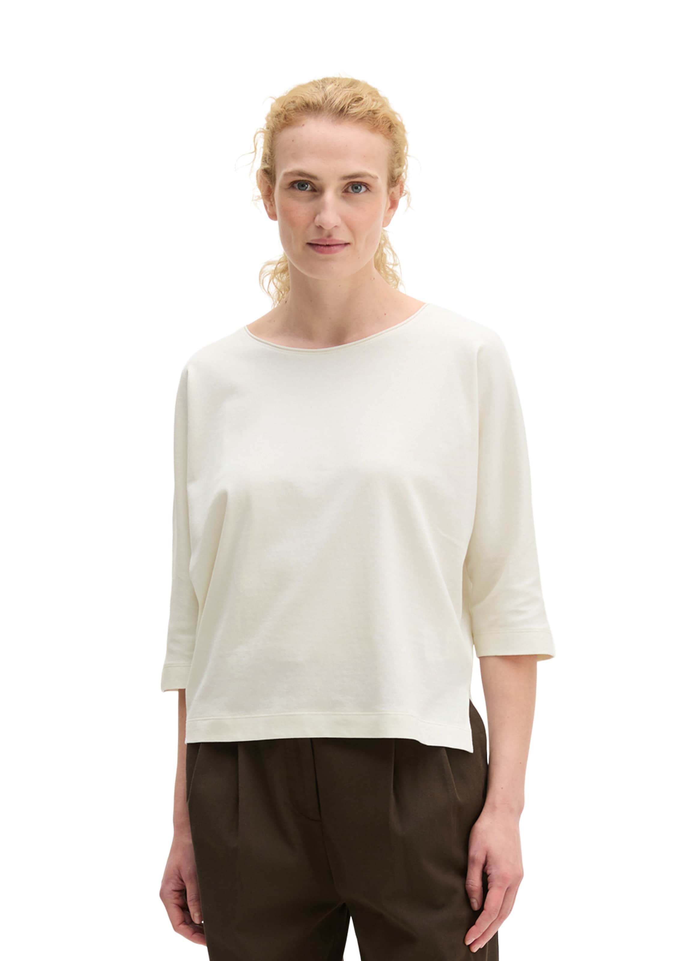 T-shirt Marc O'Polo en beige : devant